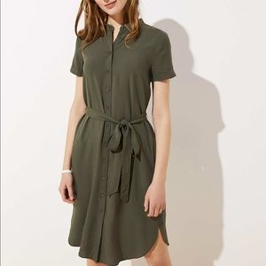 LOFT Tie waist Shirtdress with pockets! NWT
